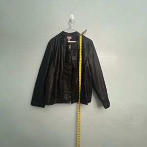 CHICOS FAUX LEATHER JACKET